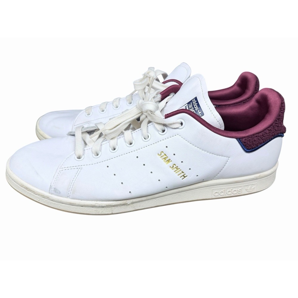 Adidas Stan Smith Chenille Pack Shadow Red White Leather Sneakers Mens 14‎